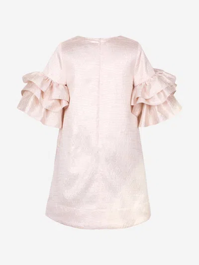 Jessie And James Girls Flutterby A-line Ruffle Dress In Pink