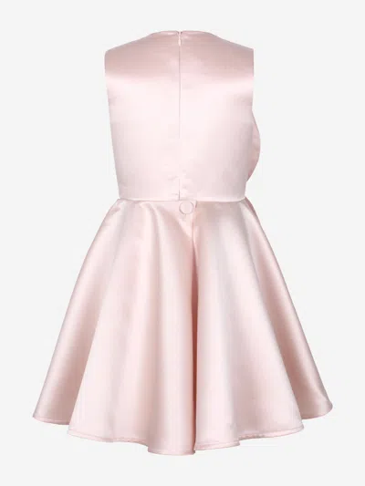 Jessie And James Girls Magnolia Sunset Satin Flower Dress In Pink