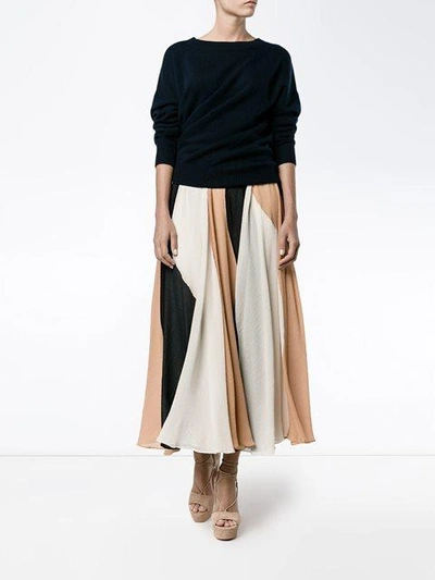 Shop Roksanda Stripe Midi Skirt