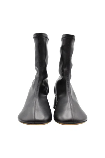 Proenza Schouler Glove Crinkled Patent-leather Ankle Boots In Black