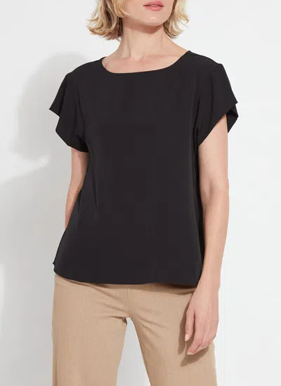 Lyssé Lysse Melodie Boat Neck Woven Top In Black