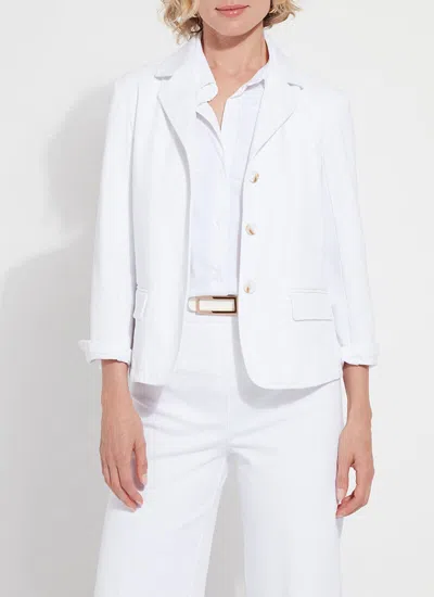 LYSSÉ DELLA DENIM CROPPED BLAZER 