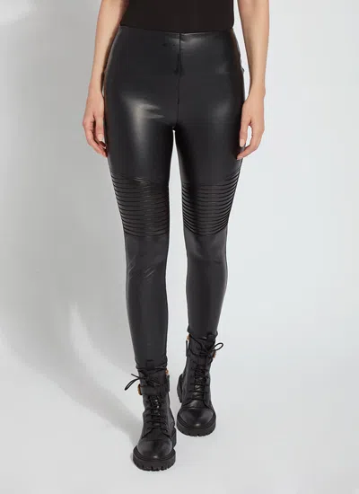 Lyssé Tudor Faux Leather Legging (28.5" Inseam) In Black