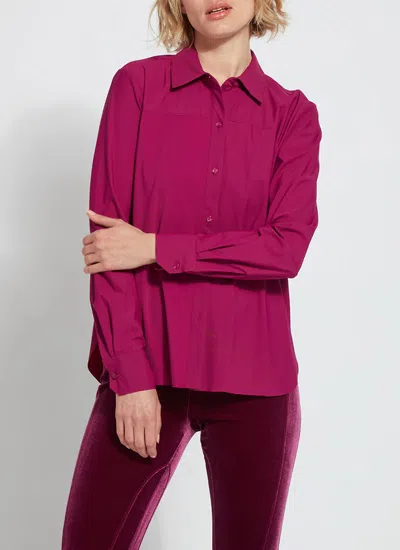 LYSSÉ RUSSET BUTTON DOWN TOP 