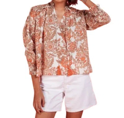 Ro's Garden Hollie Shirt In Orange Leticia In Multi