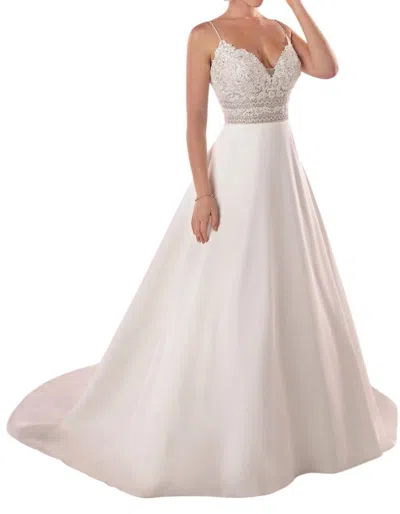 Stella York Traditional Ballgown Wedding Dress With Vintage Details In Ivory In Multi