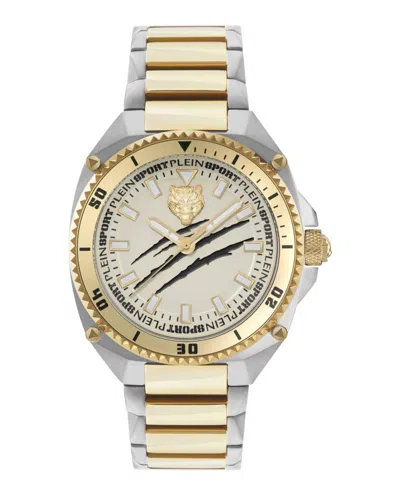 Plein Sport Mens Thunder Force Three Hand Quartz Two Tone Stainless Steel 47mm In Multi