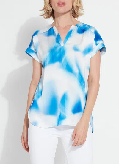 Lyssé Coraline Printed V-neck Pull On Top In Multi