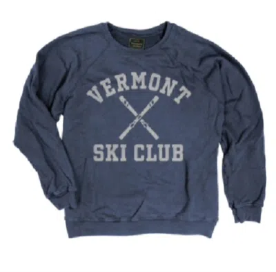 The Original Retro Brand Vermont Ski Club Sweatshirt In Vintage Midnight Navy In Multi