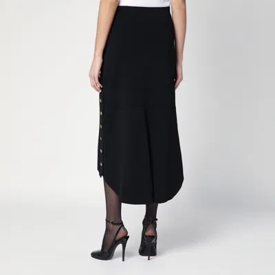 Givenchy Black Milan Stitch Skirt With Buttons In Black