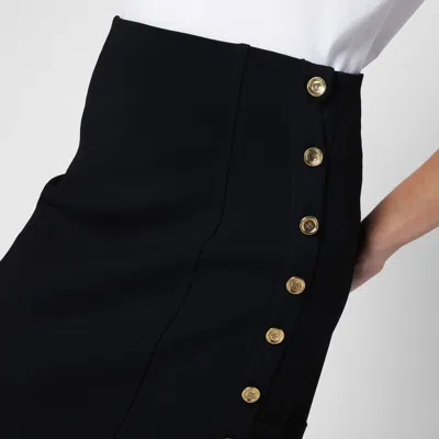 Givenchy Black Milan Stitch Skirt With Buttons In Black