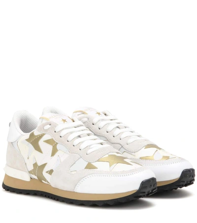 Shop Valentino Garavani Starstudded Rockrunner Sneakers