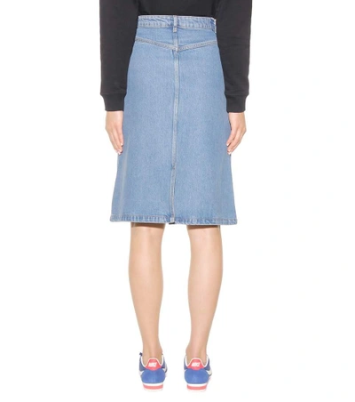 Shop M.i.h. Jeans Parra A-line Denim Skirt In Blue