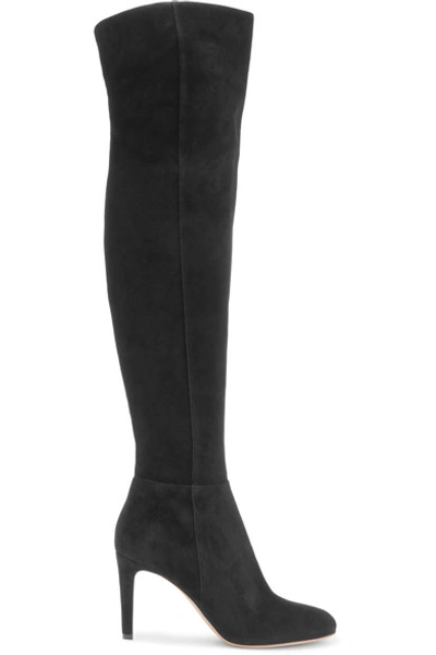 Shop Gianvito Rossi Suede Over-the-knee Boots