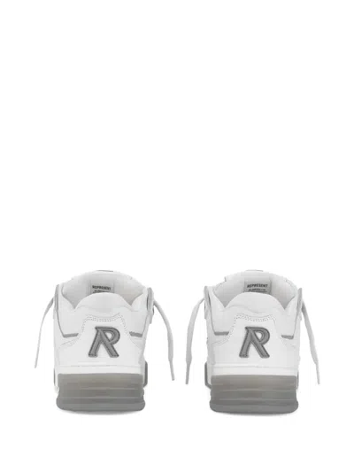 Represent Studio Leather Gradient Sole Sneakers In White