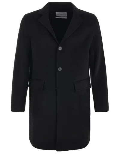 Amaranto Outdoor Wool Coat In Black