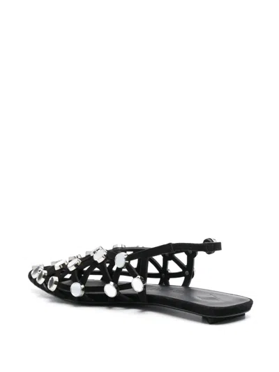 Attico Grid Ballerina In Black