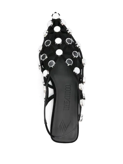 Attico Grid Ballerina In Black