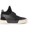 BALENCIAGA SUEDE, LEATHER AND MESH HIGH-TOP SNEAKERS