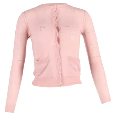 Joseph Buttoned Cardigan In Pink Cashmere In Pink