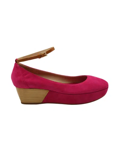 Tod's Suede Wedge Ballerina Flat In Pink