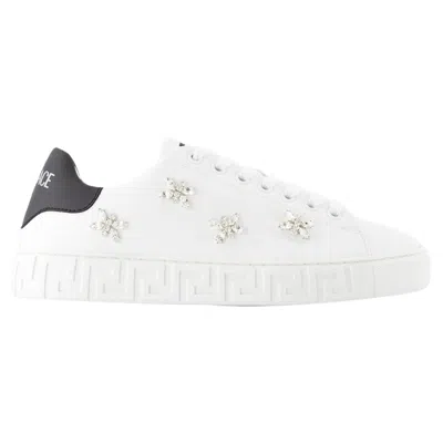 Versace Women's La Greca Sneakers In White