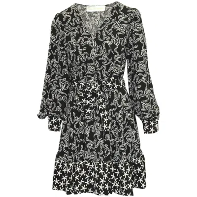 Stine Goya Farrow Short Structured Dress In Black Polyester In Black