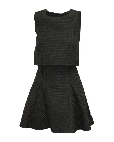 Maje Robe Trompe L'oeil Dress In Black Polyester In Black