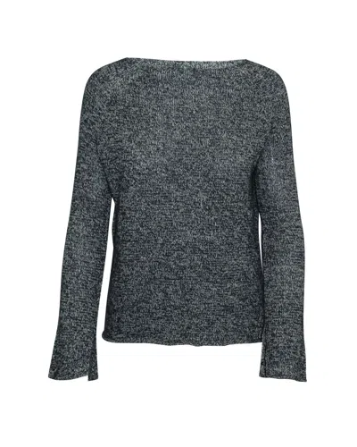 Theory Knit Sweater In Navy Blue Linen In Blue