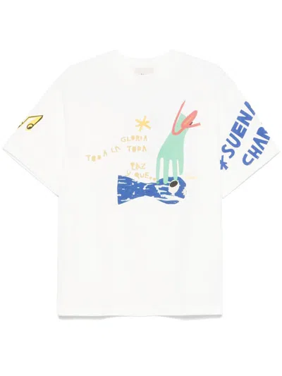 Shop Alemais Alémais Nadia Fish T-shirt Clothing In Beige