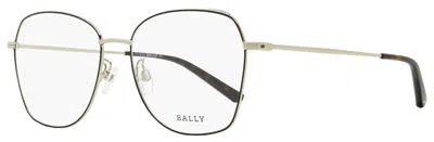 Bally Women's Butterfly Eyeglasses By5036h 005 Palladium/black 54mm In Multi