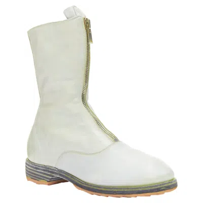 Guidi Tumbled Washed Soft Leather Zip Boot In Grey