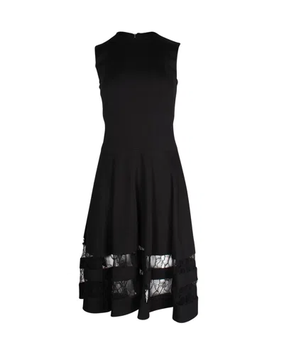 Jason Wu Lace Insert Sleeveless Dress In Black Rayon In Black