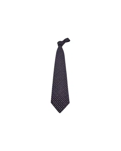 Issey Miyake Patterned Necktie In Purple Silk Cotton In Purple