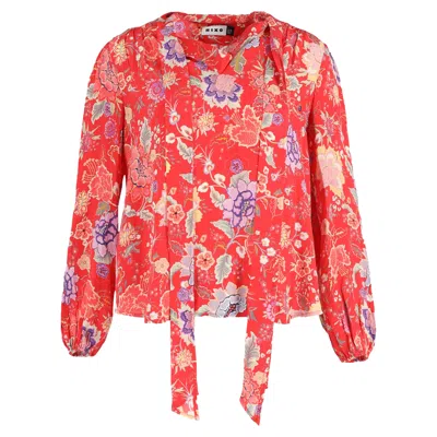 Rixo London Rixo Azra Blouse In Red Viscose In Red