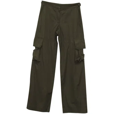 Helmut Lang Cargo Pants In Khaki Green Cotton In Green
