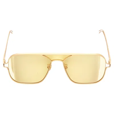 Projekt Produkt Regina Pyo Rp-09 Matte Square Aviator Sunglasses In Yellow