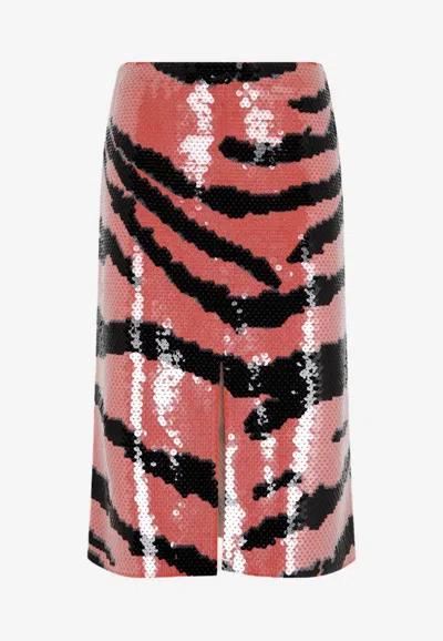 Bottega Veneta Multicolor Embellished Viscose Skirt In Multicolor