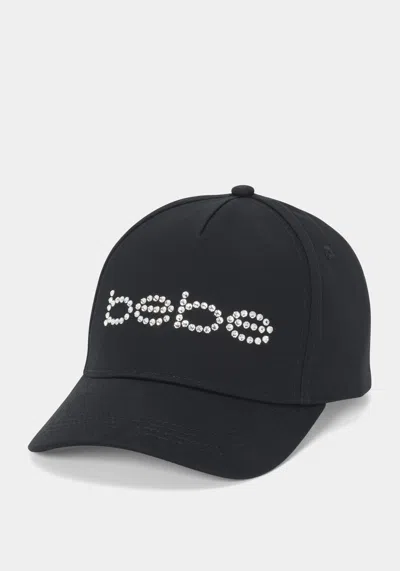 Bebe Logo Hat Embellished With Crystals By Swarovski In Black