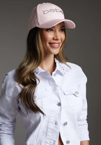 BEBE LOGO HAT EMBELLISHED WITH CRYSTALS BY SWAROVSKI 