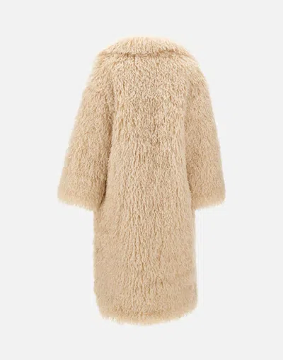 Nanushka Kilah Long Faux Fur Coat In White
