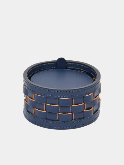 Riviere Barcelona Water-resistant Leather Coasters (set Of 10)  Abask Gift Set