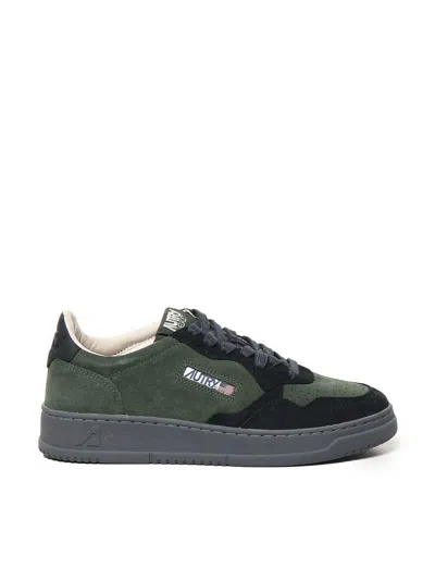 Autry Medalist Low Sneakers In Green, Black