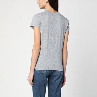 Polo Ralph Lauren Crew Neck Heathered Logo Cotton T-shirt In Blue
