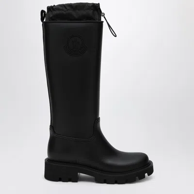 Moncler Black Kickstream Waterproof Knee High Boots In Black