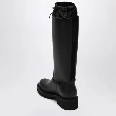 Moncler Black Kickstream Waterproof Knee High Boots In Black