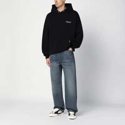 Represent Black Hoodie With Logo Lettering Detail On The Front And Maxi Logo Print On The Rear In Cotton Man In Black
