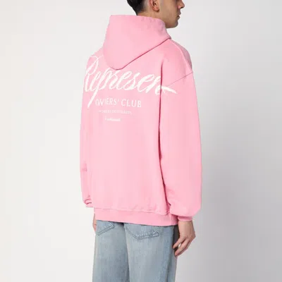 Represent Owners Club Logo Hooded Sweatshirt In Pink