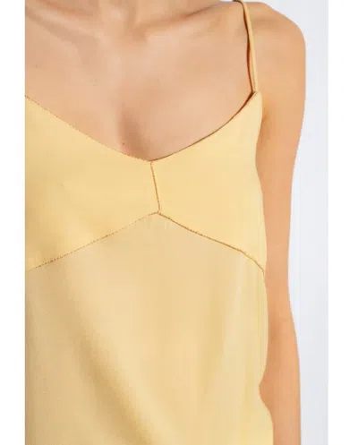 Fabiana Filippi Spaghetti-straps Crepe Top In Yellow