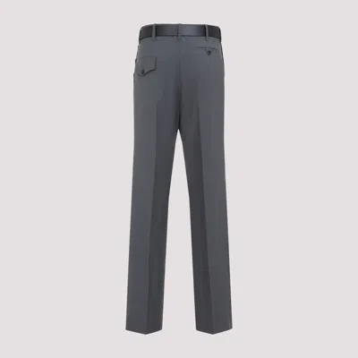 Moschino Cotton Pants With Belt Loops And Button Detailing In Grey